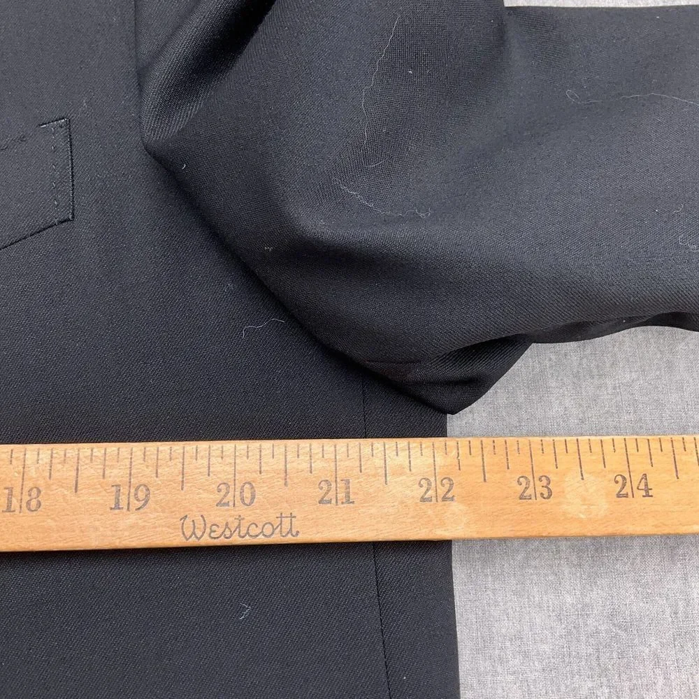 Canali Blazer Men 42  Black AL Pure Wool Classic‎ Career Jacket Italy VTG